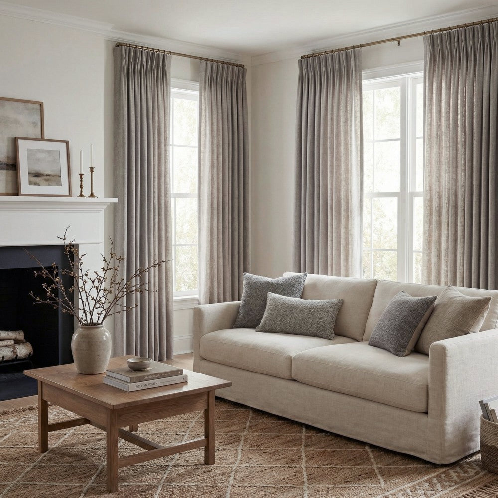 Sebastian Rough Linen Textured Curtains