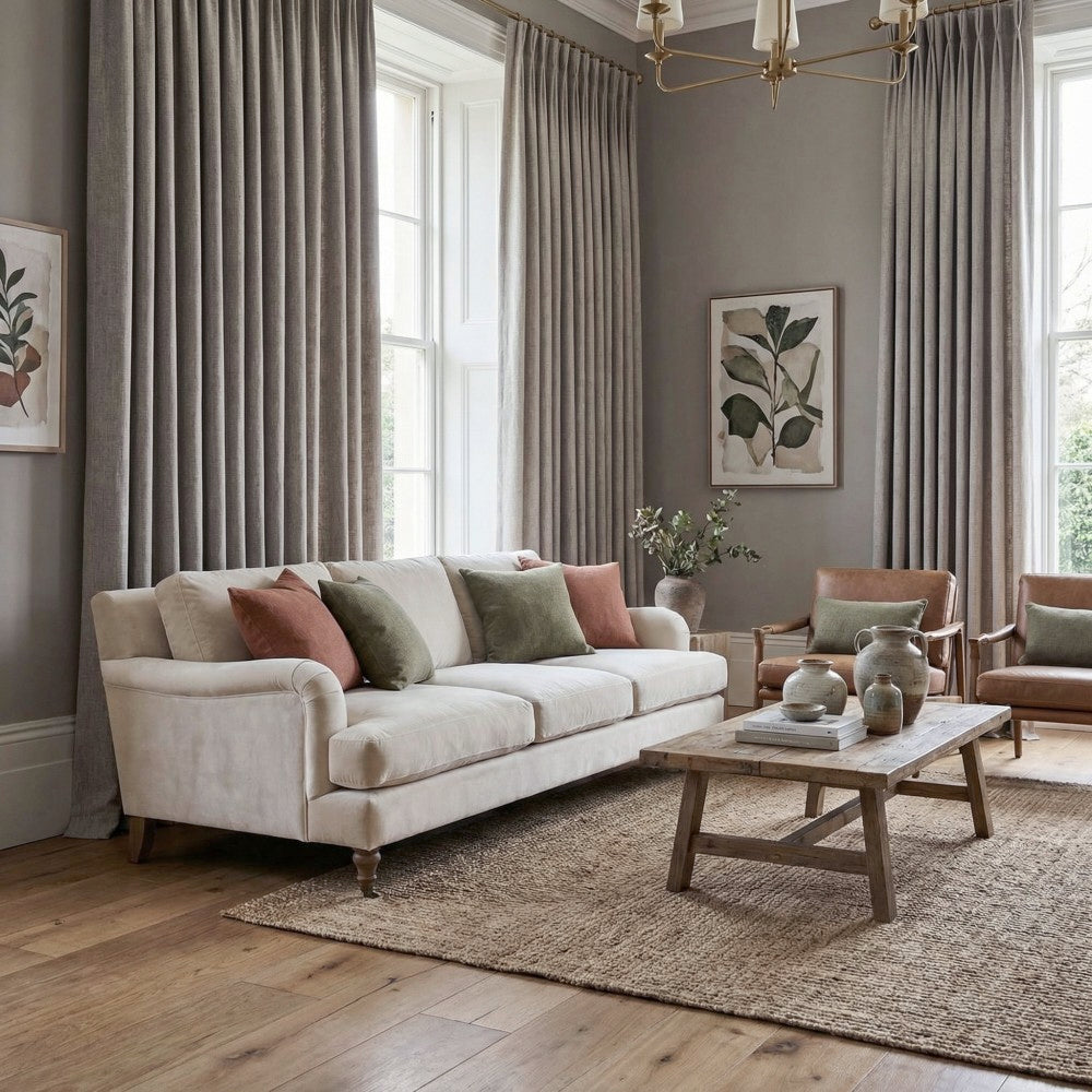 Sebastian Rough Linen Textured Curtains