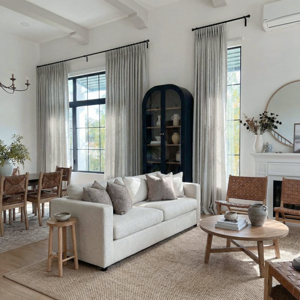 Sebastian Rough Linen Textured Curtains