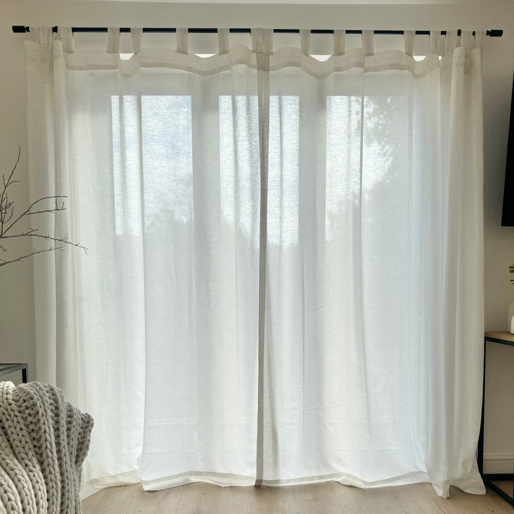 Sharron Foil Stamping Linen Sheer Curtains