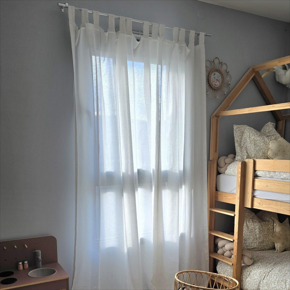 Sharron Foil Stamping Linen Sheer Curtains