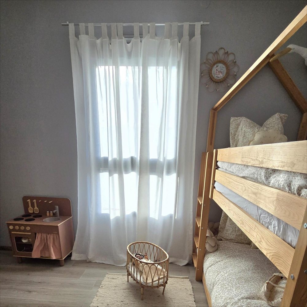 Sharron Foil Stamping Linen Sheer Curtains