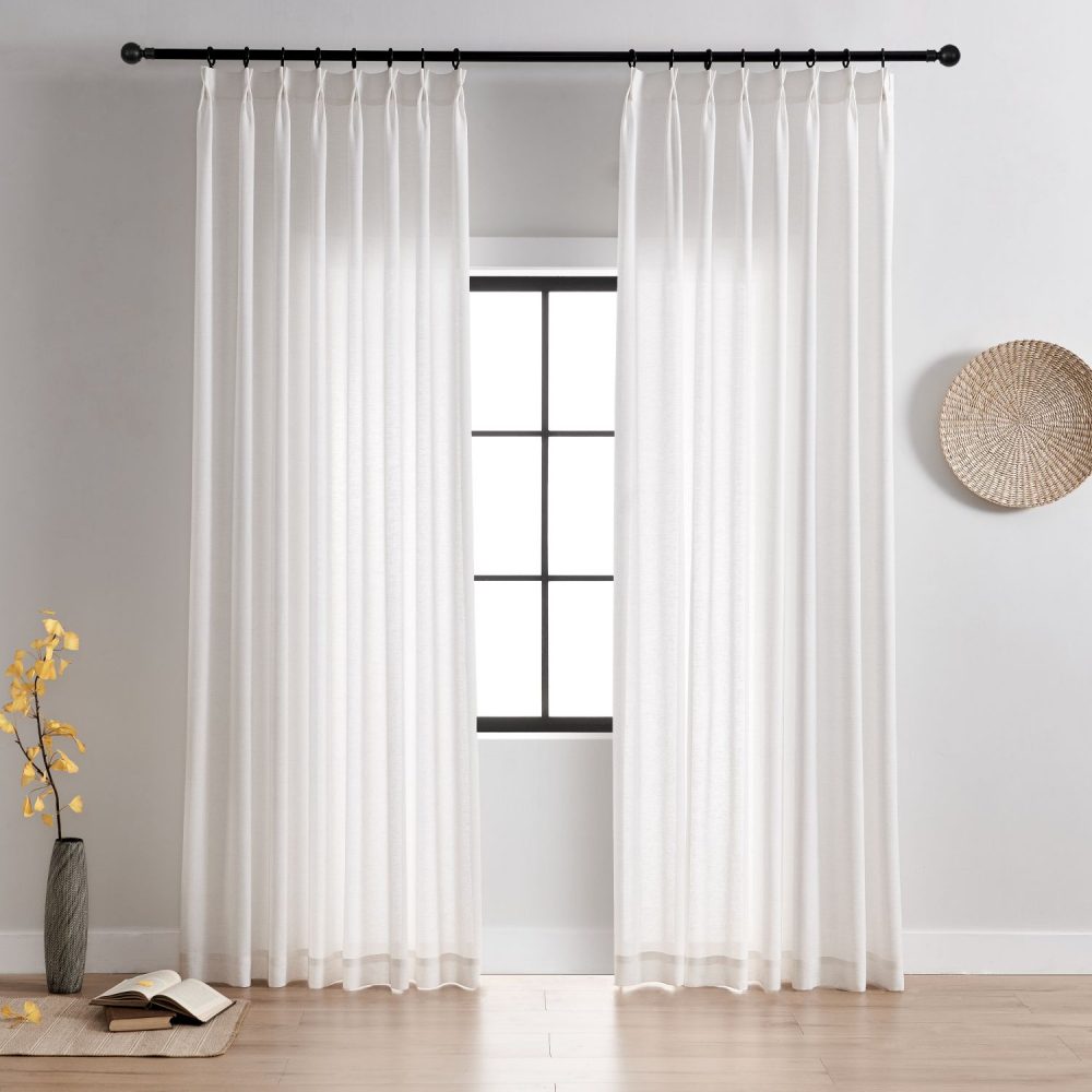 Sharron Foil Stamping Linen Sheer Curtains