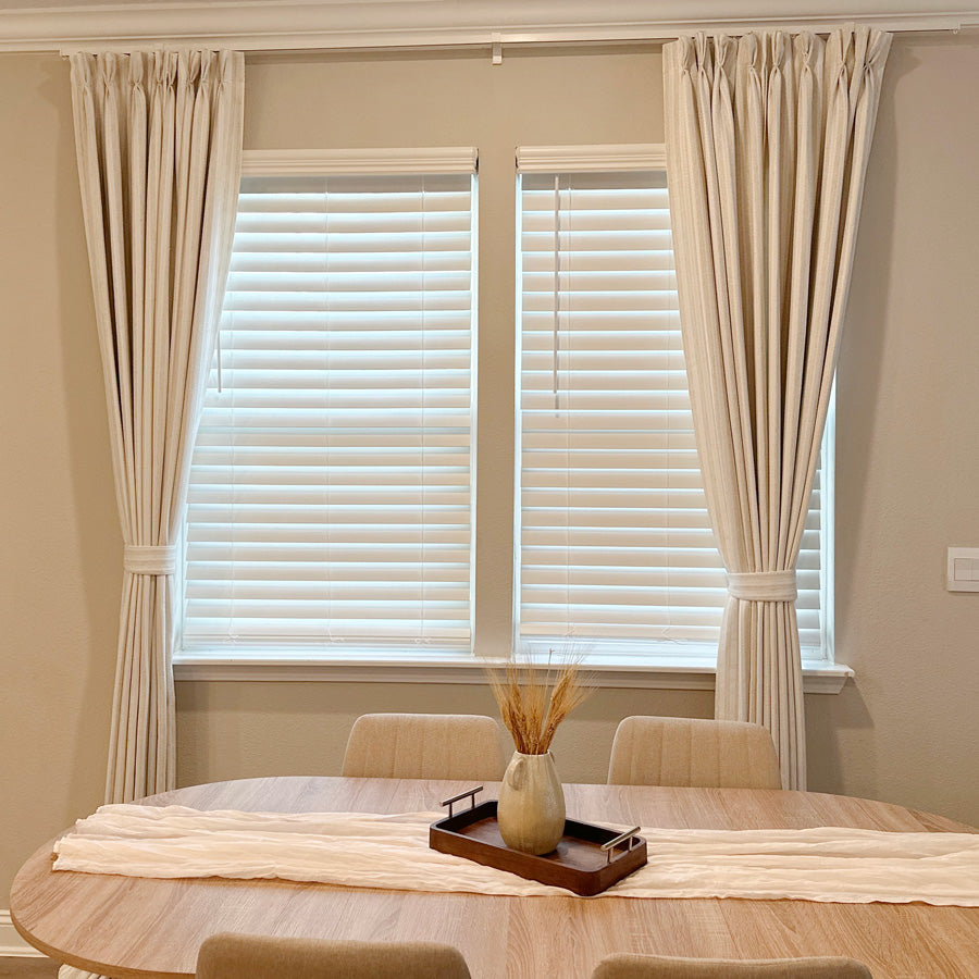 Simon Herringbone Textured Linen Cotton Curtains