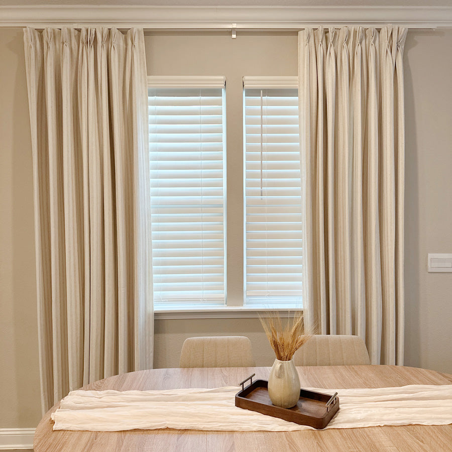 Simon Herringbone Textured Linen Cotton Curtains