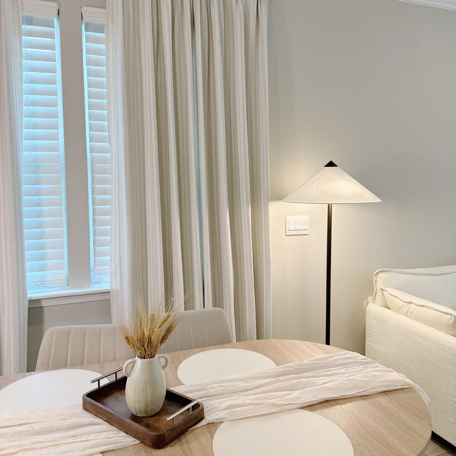 Simon Herringbone Textured Linen Cotton Curtains