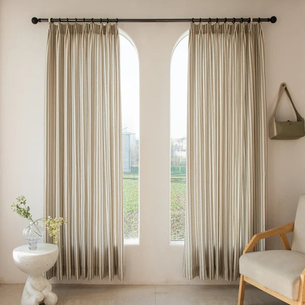 Simon Herringbone Textured Linen Cotton Curtains