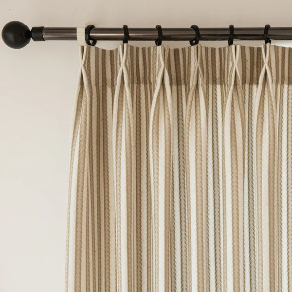 Simon Herringbone Textured Linen Cotton Curtains