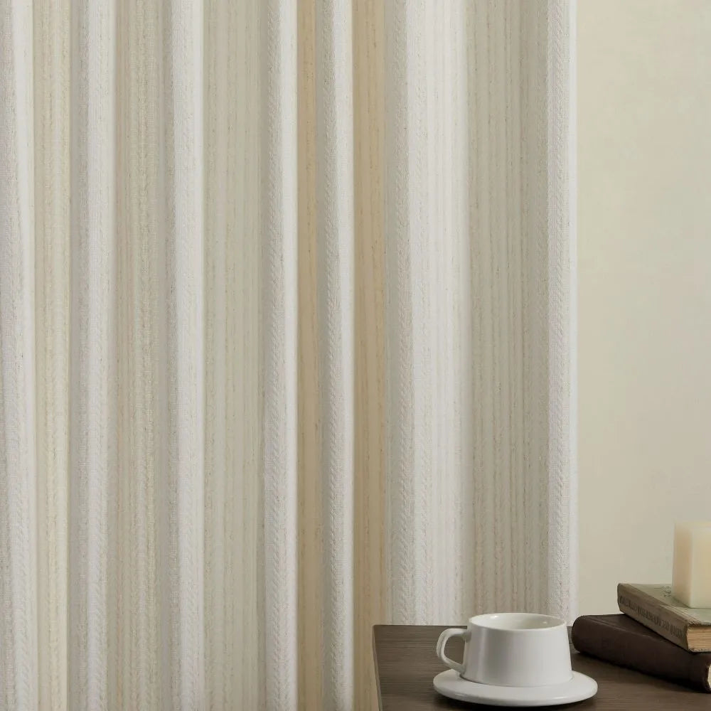 Simon Herringbone Textured Linen Cotton Curtains