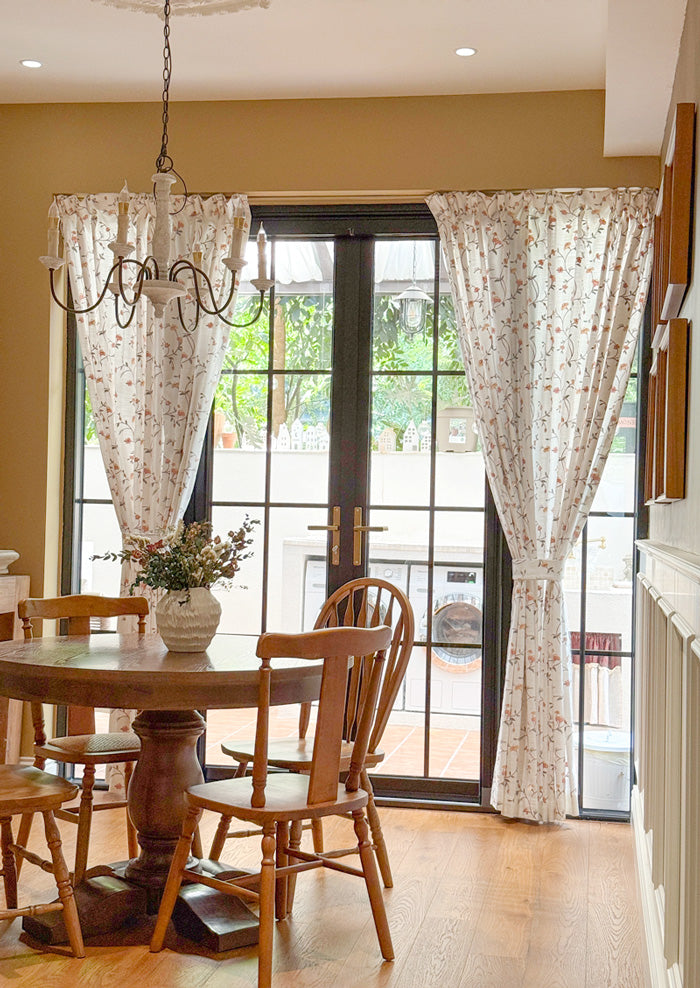 Bloom - Spring Hues Embroidered Floral Curtains