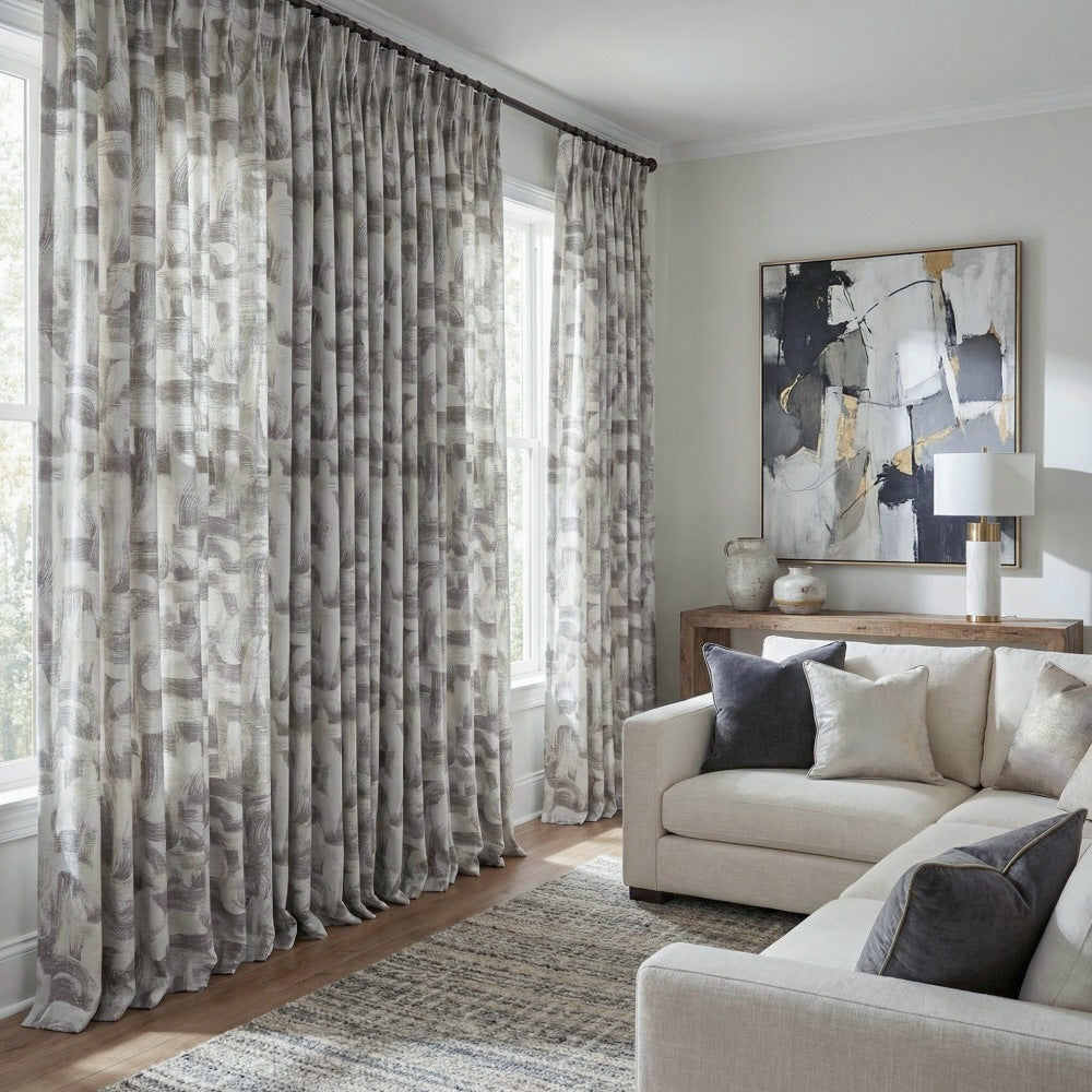 Stark Modern Abstract Geometric Curtains