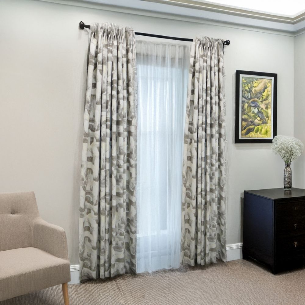 Stark Modern Abstract Geometric Curtains