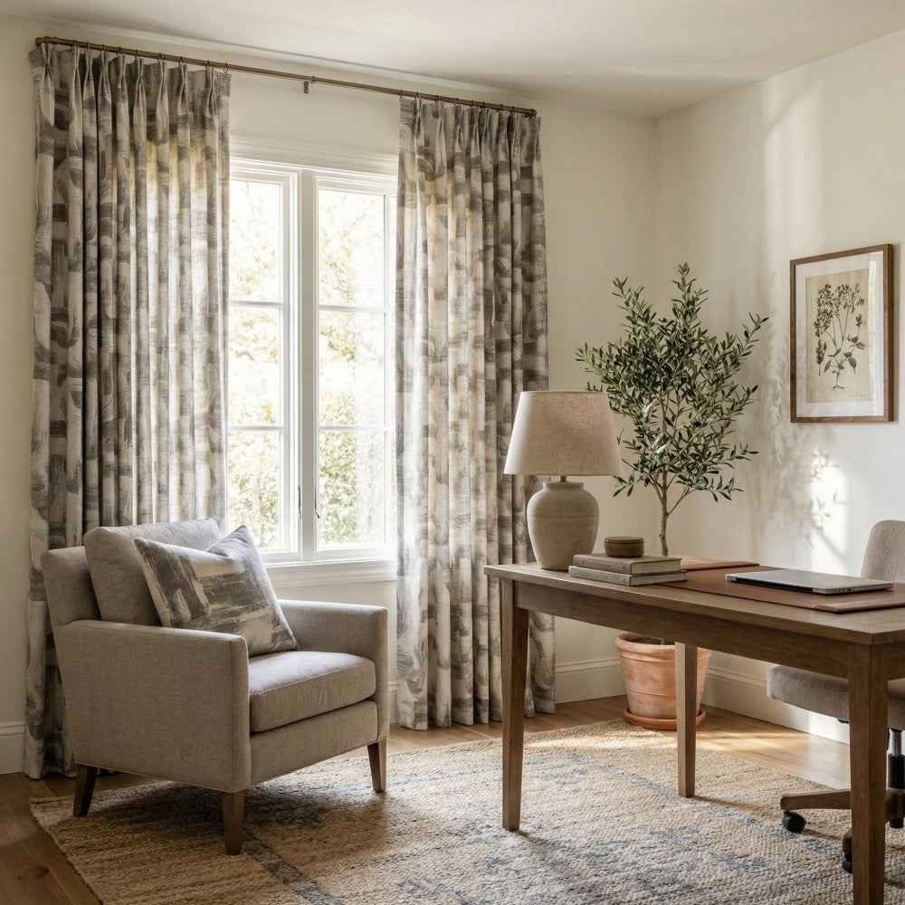 Stark Modern Abstract Geometric Curtains