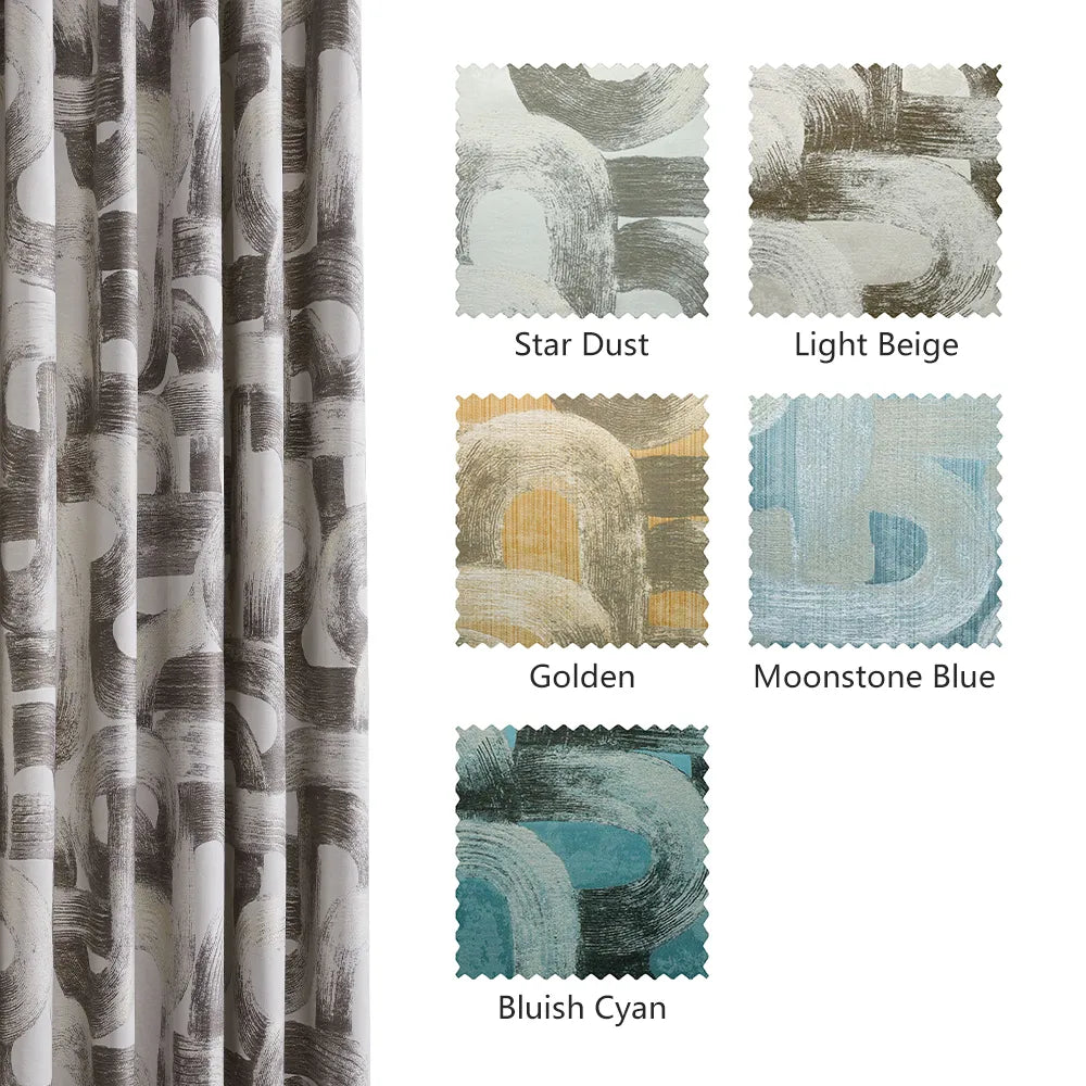 Stark Modern Abstract Geometric Curtains