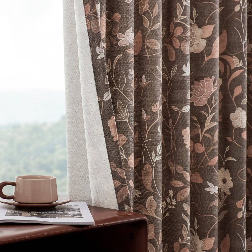 Stella Soft Autumn Floral Botanical Custom Curtains