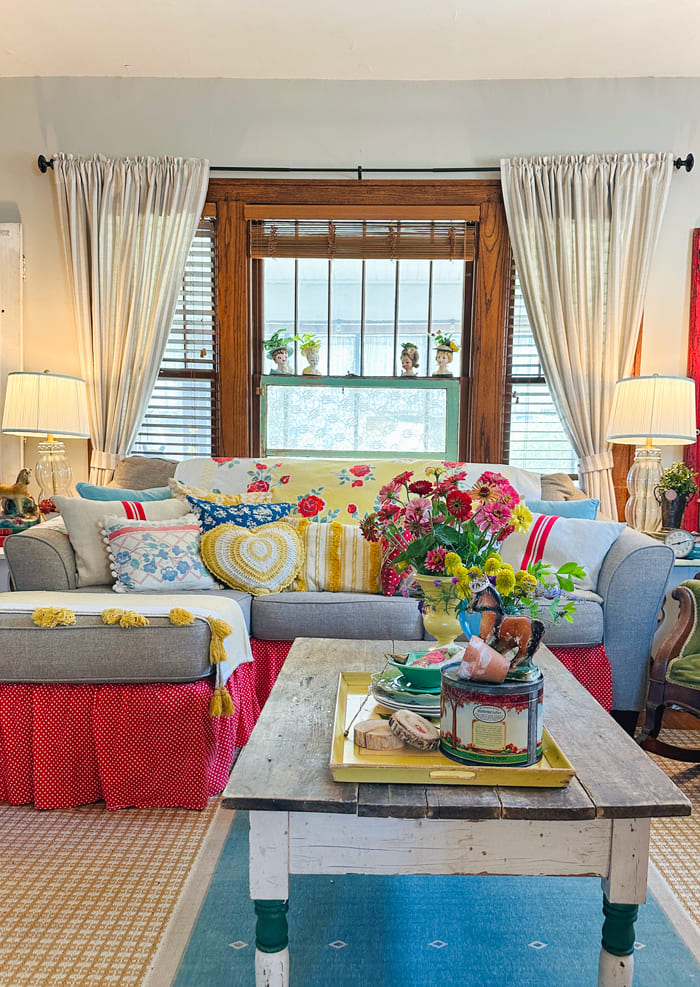 Blake - The striped curtains fit so well in this lively space!