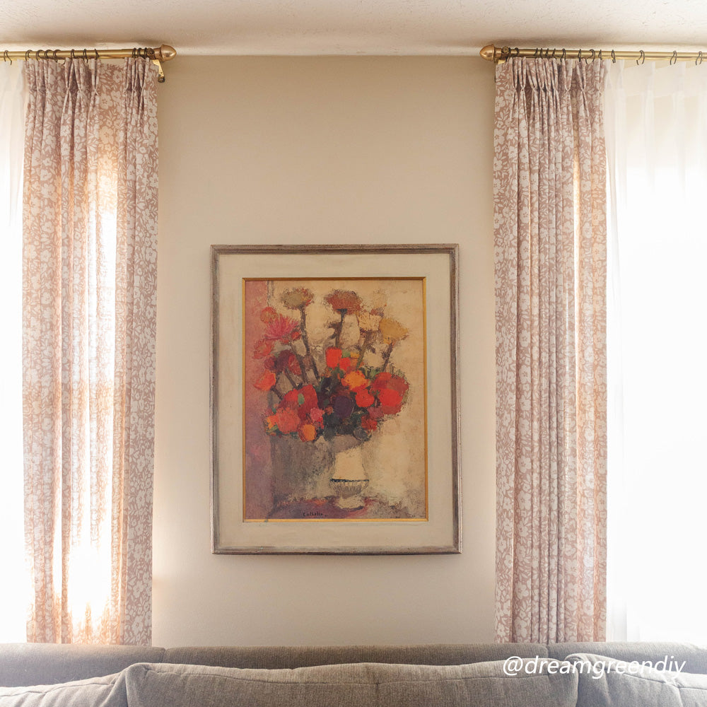 Susie Printed Ditsy Floral Linen Curtains