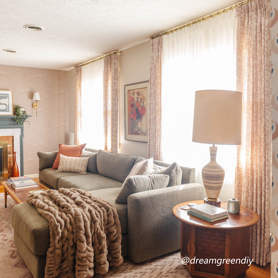 Susie Printed Ditsy Floral Linen Curtains