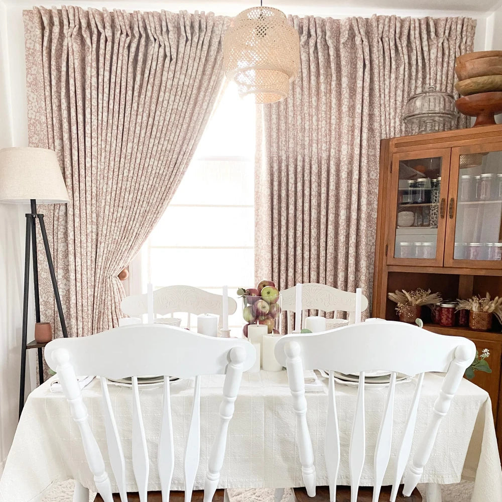 Susie Printed Ditsy Floral Linen Curtains