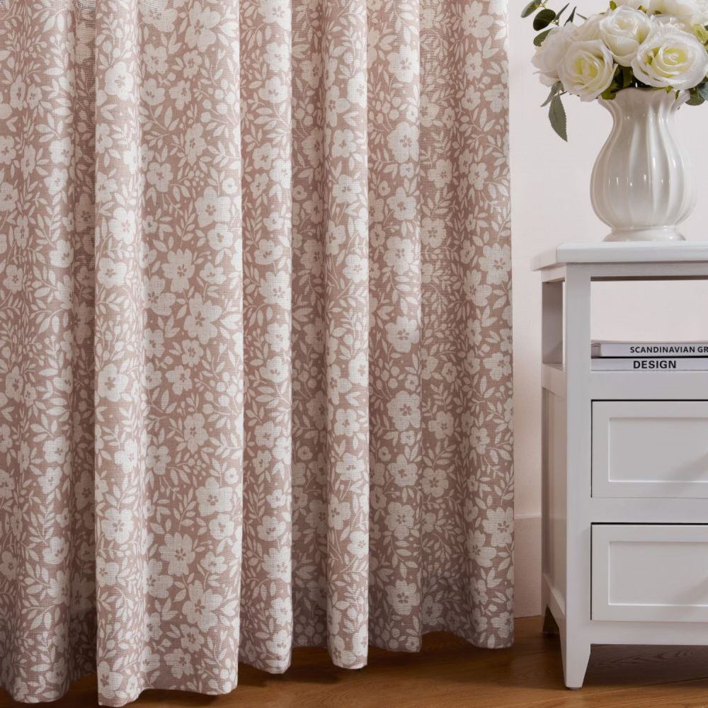 Susie Printed Ditsy Floral Linen Curtains