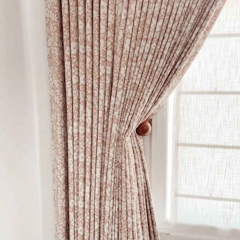 Susie Printed Ditsy Floral Linen Curtains