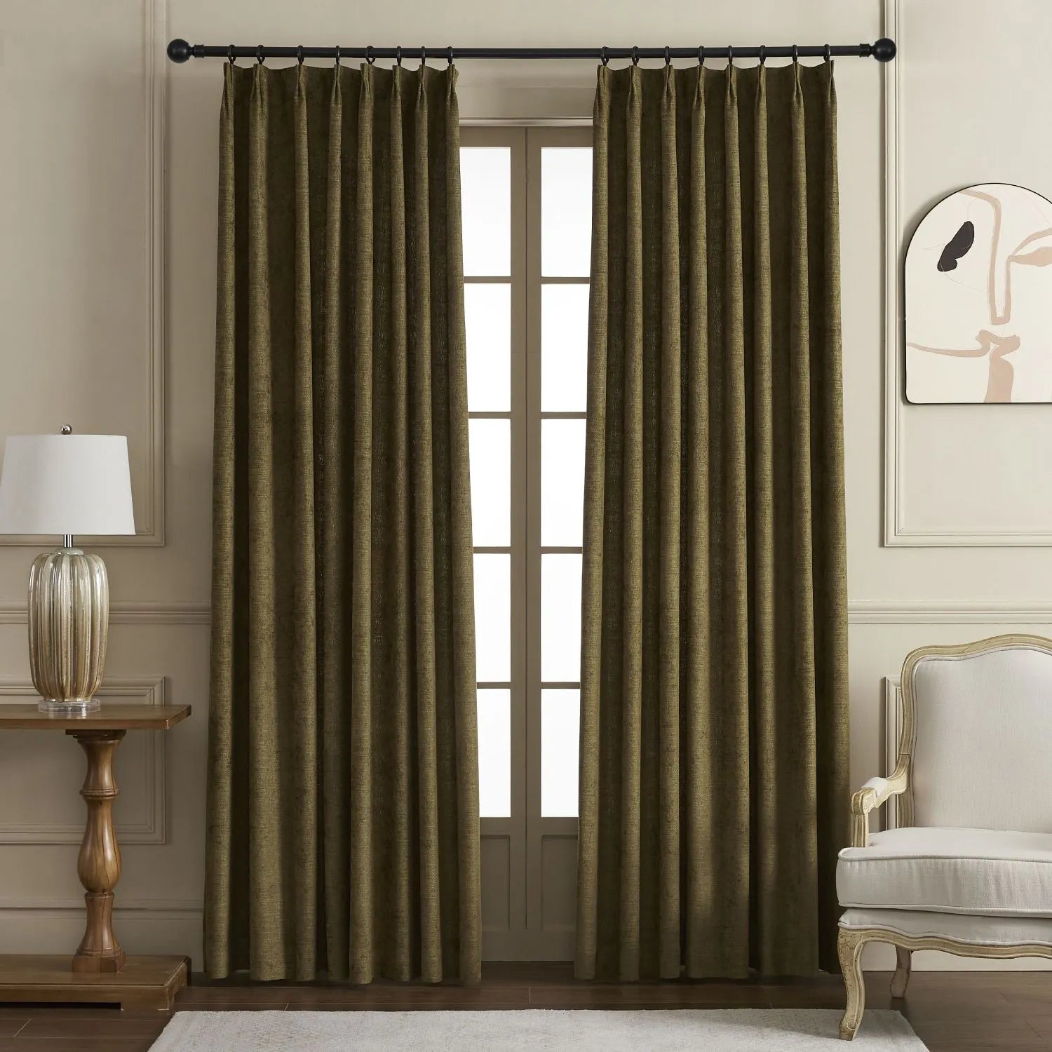 Tamaya Plain Woven Textured Cotton Curtains