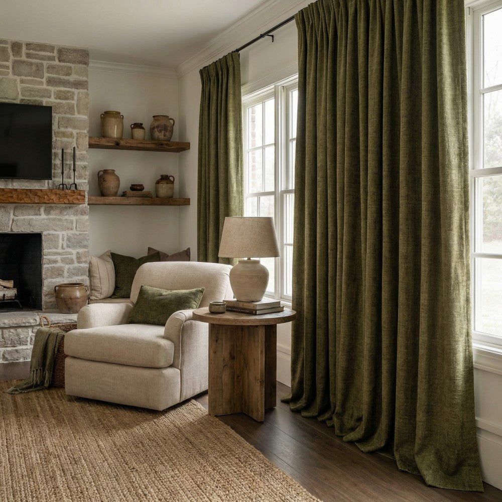 Tamaya Plain Woven Textured Cotton Curtains