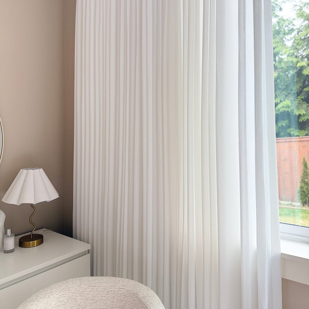 Rideaux Semi-Transparents en Coton Doux Tate