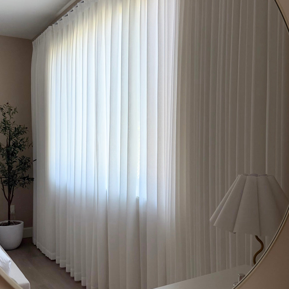 Rideaux Semi-Transparents en Coton Doux Tate
