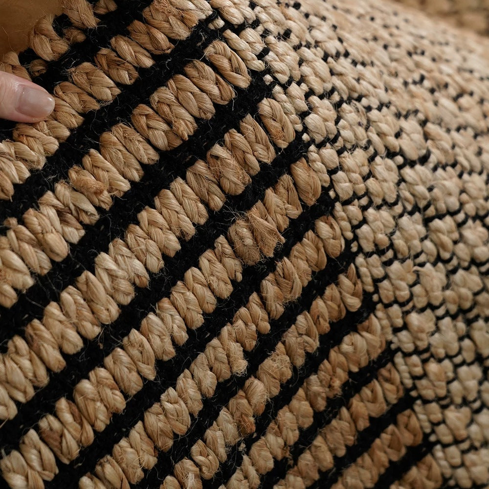 Tavira Handwoven Black Border Jute Rug