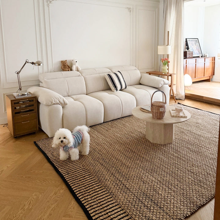 Tavira Handwoven Black Border Jute Rug
