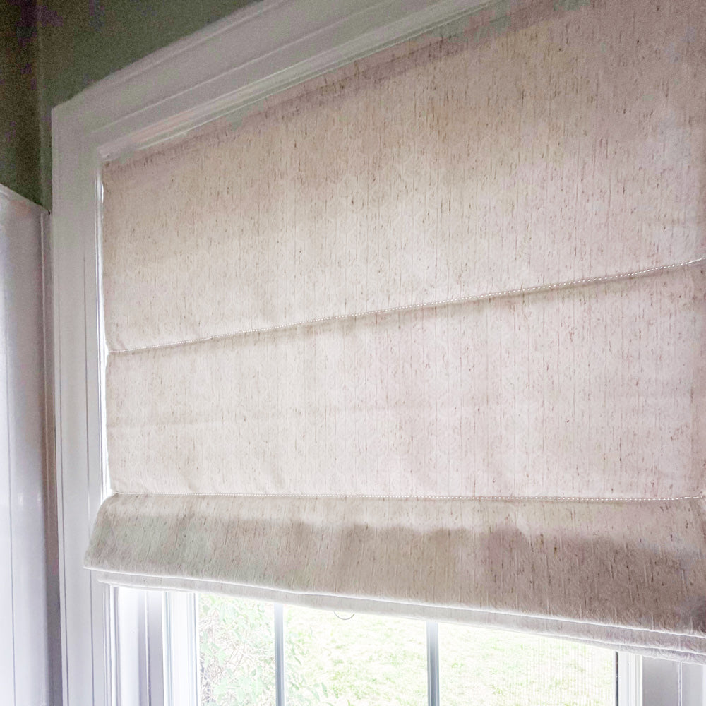 Teagan Wheat Textured Roman Shade