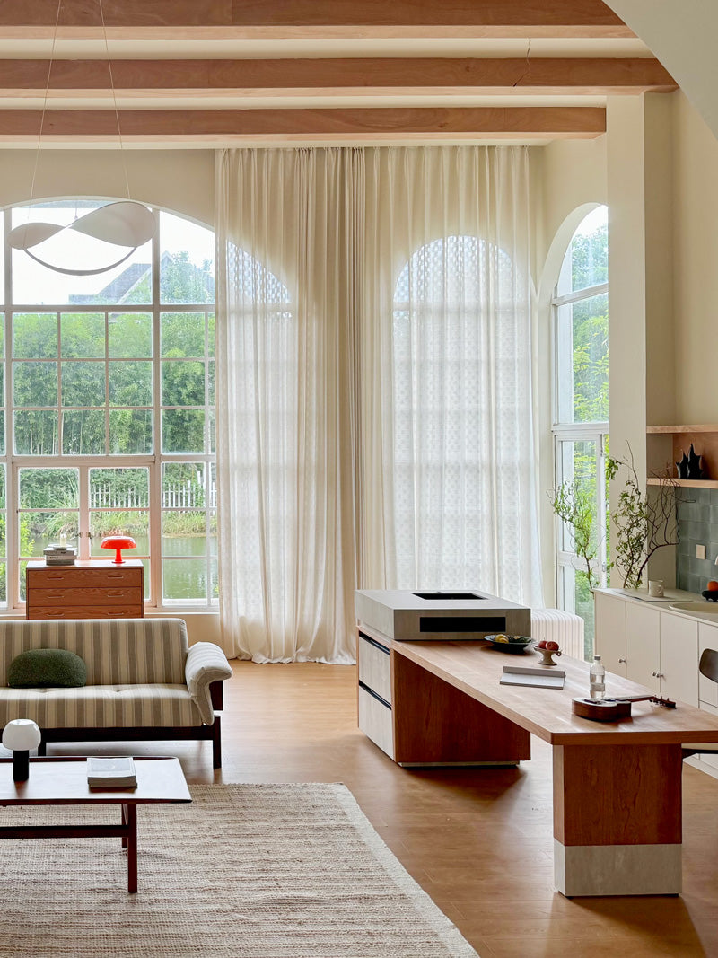 living room Textured curtains