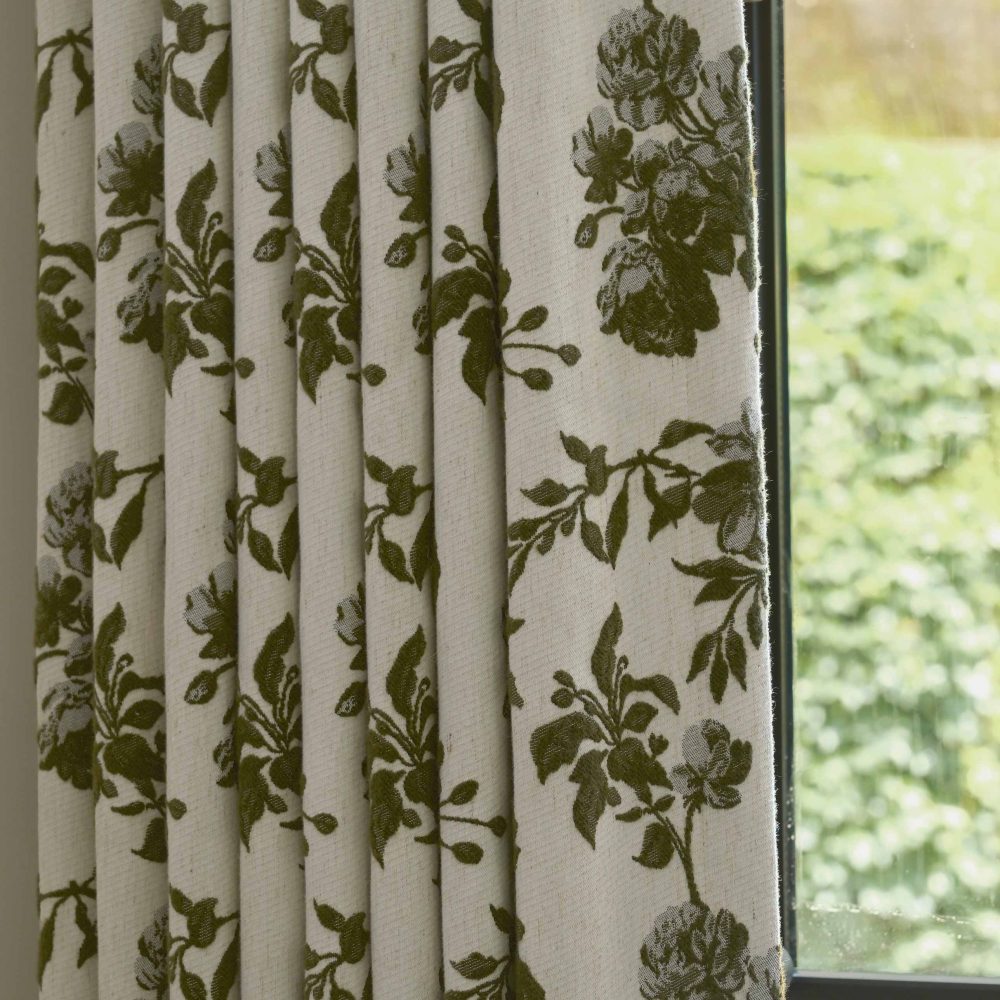 Aurora Retro Rose Blooming Jacquard Custom Curtains