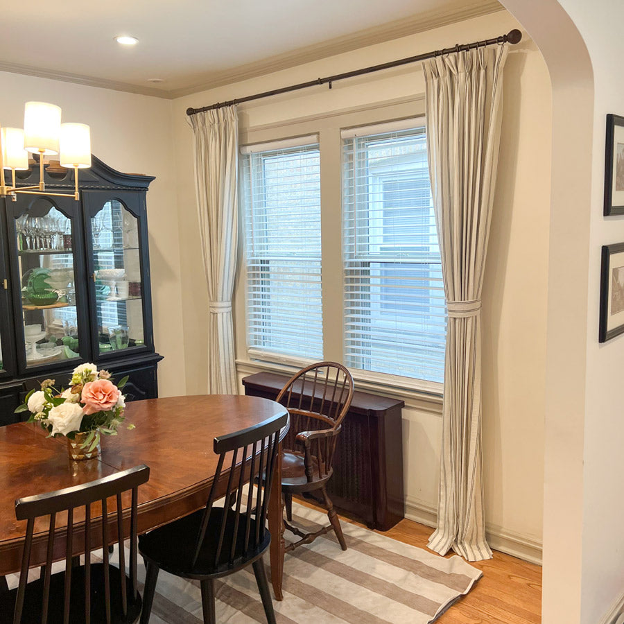 Voss Vertical Striped Pure Linen Curtains