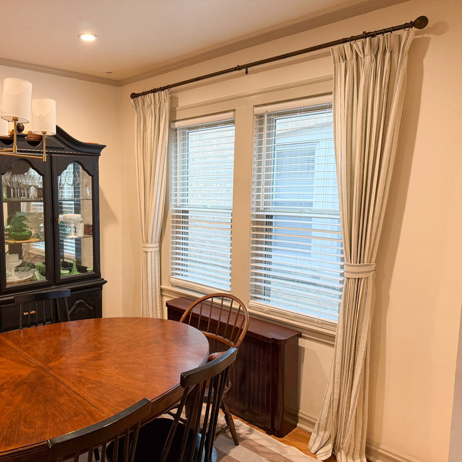 Voss Vertical Striped Pure Linen Curtains