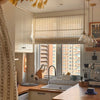 Voss Pinstripe 100% Pure Linen Roman Shade