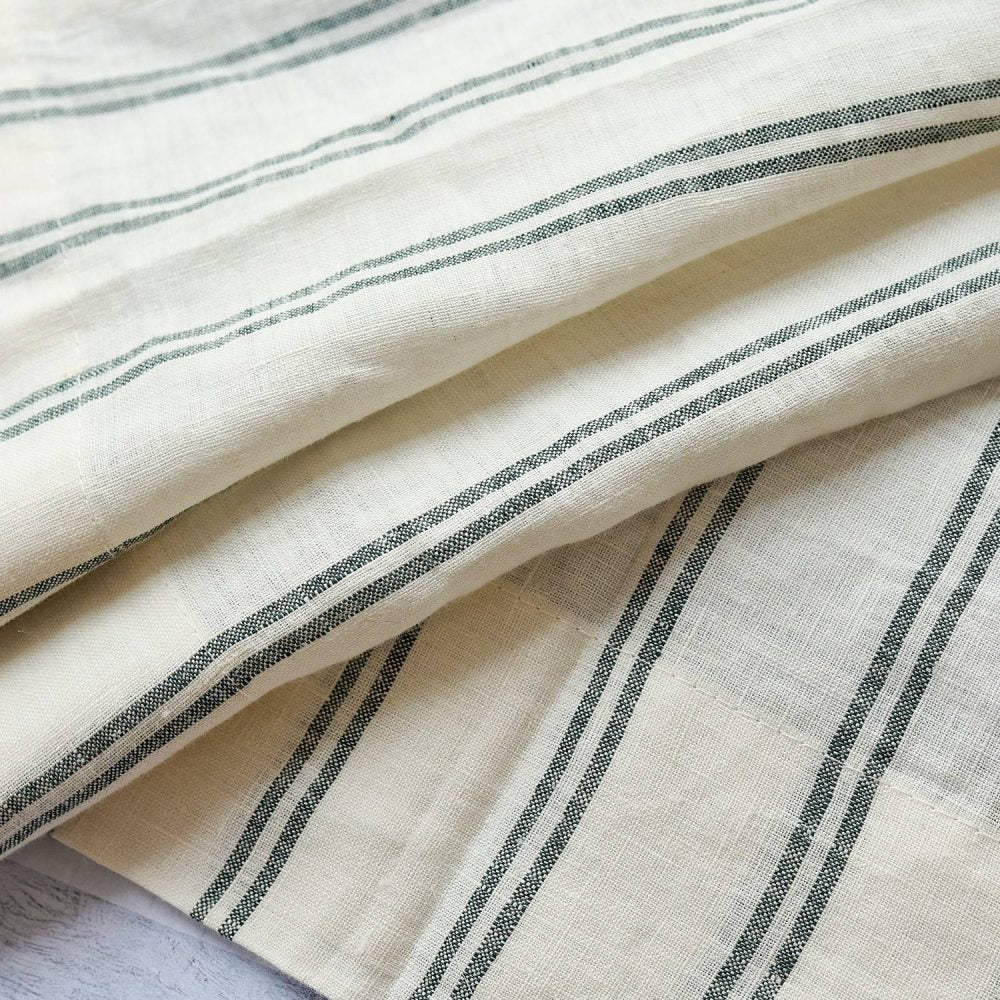 Voss Vertical Striped Pure Linen Curtains