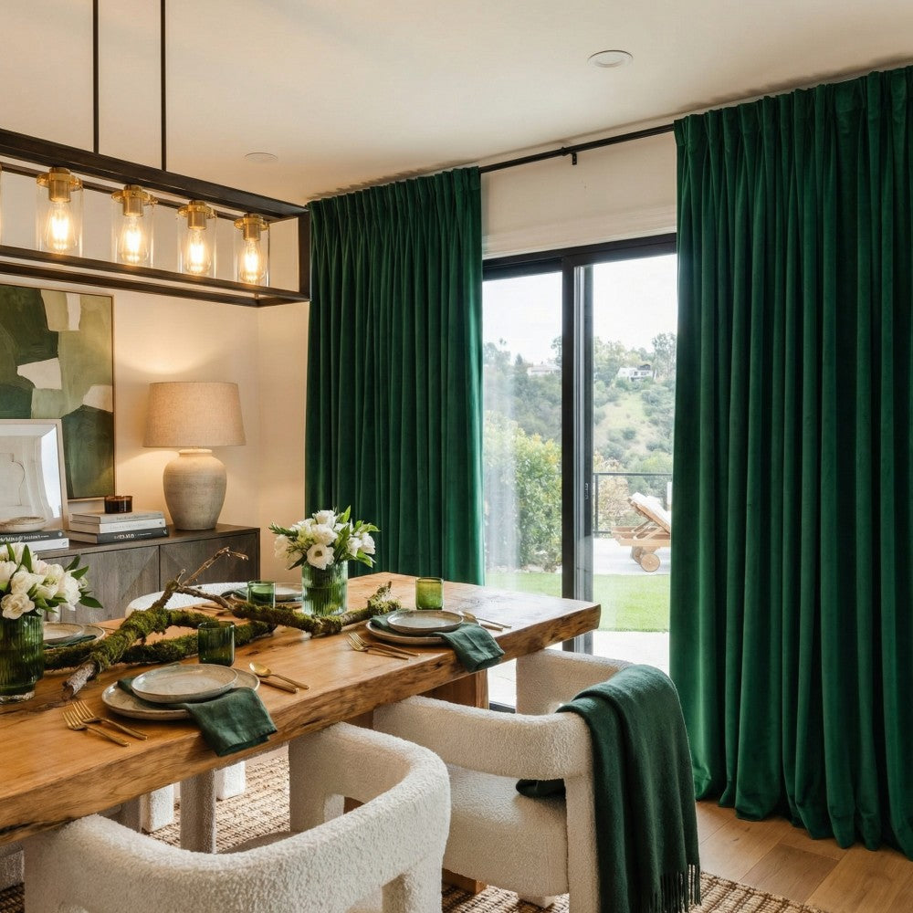 Whitney Luxury Matte Velvet Thermal Curtains