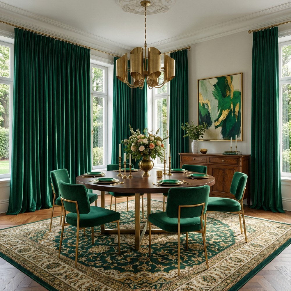 Whitney Luxury Matte Velvet Thermal Curtains