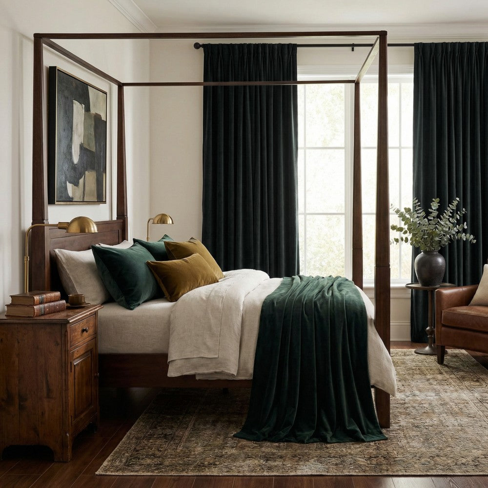 Whitney Luxury Matte Velvet Thermal Curtains