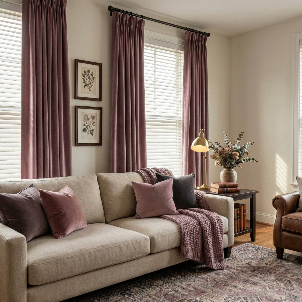Whitney Luxury Matte Velvet Thermal Curtains