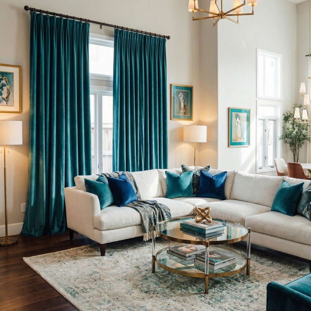 Whitney Luxury Matte Velvet Thermal Curtains