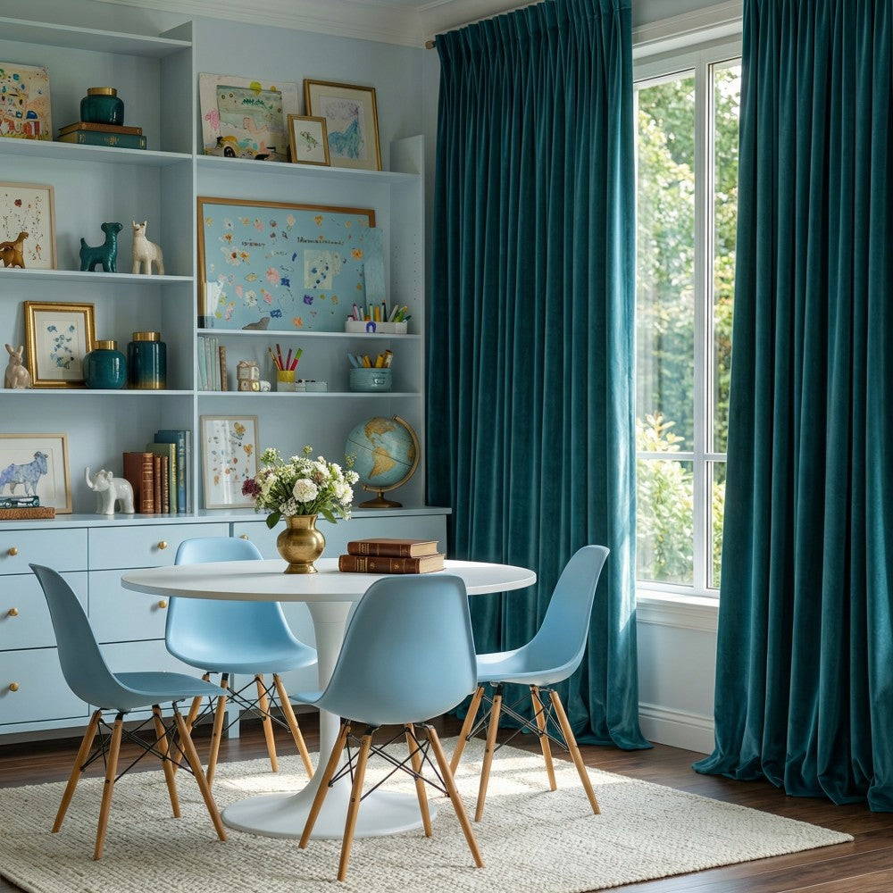 Whitney Luxury Matte Velvet Thermal Curtains