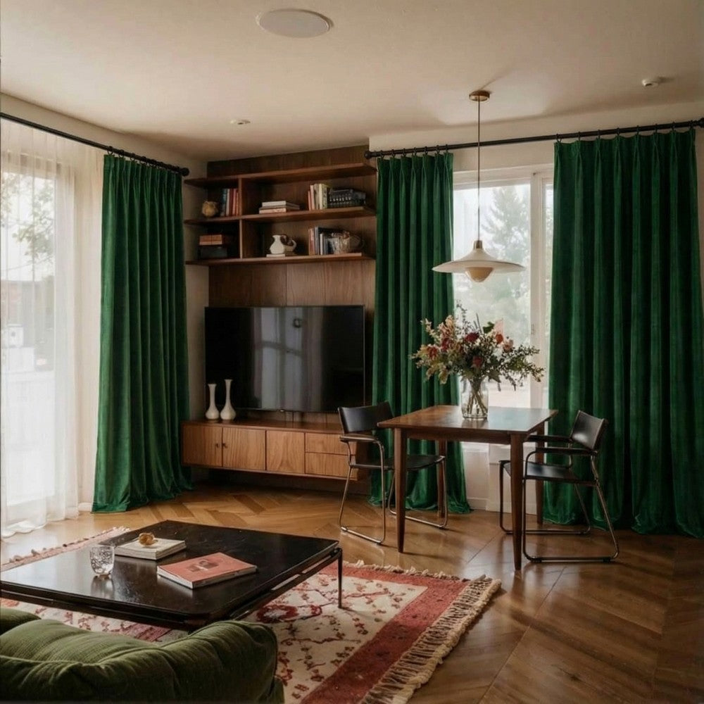 Whitney Luxury Matte Velvet Thermal Curtains