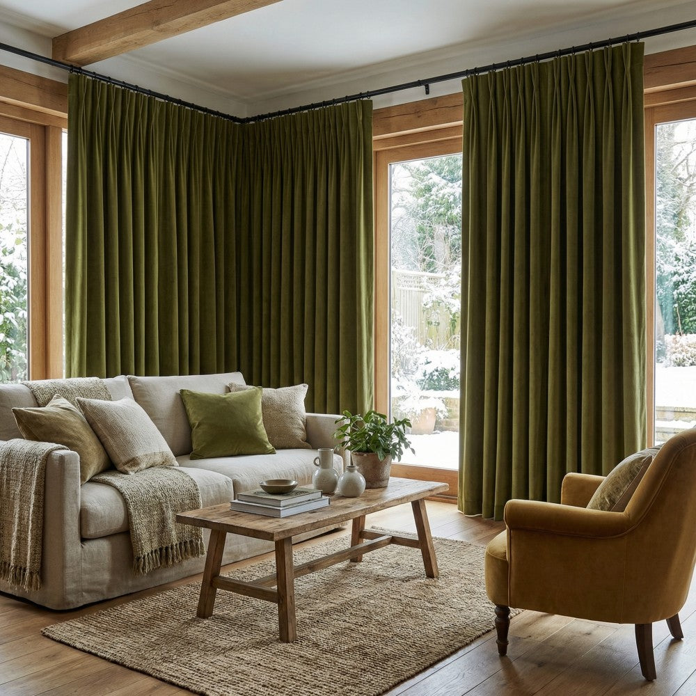 Whitney Luxury Matte Velvet Thermal Curtains