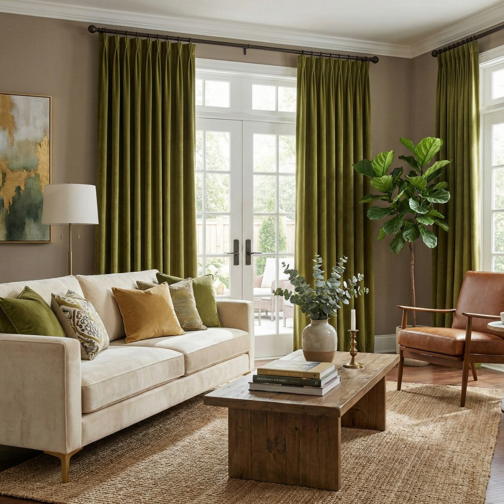 Whitney Luxury Matte Velvet Thermal Curtains