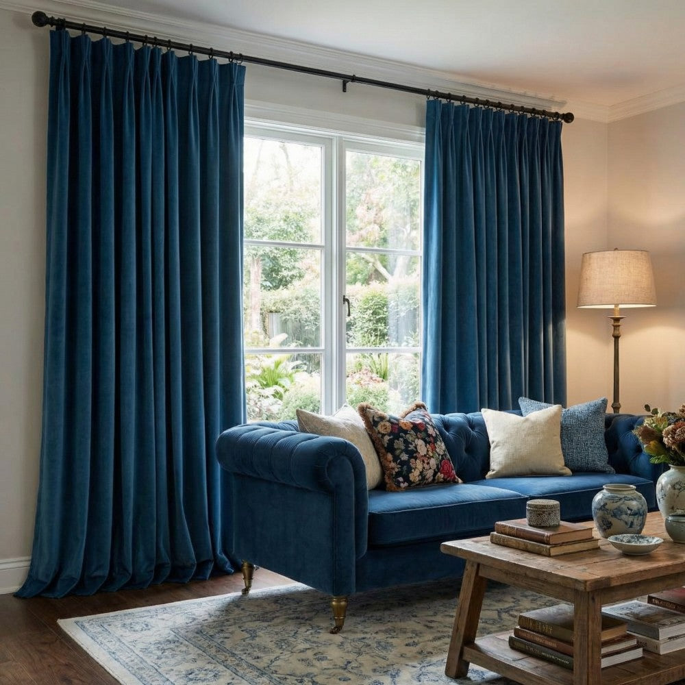 Whitney Luxury Matte Velvet Thermal Curtains