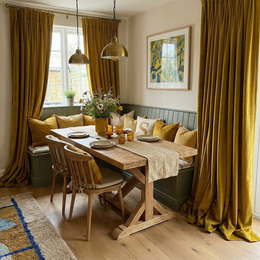 Whitney Luxury Matte Velvet Thermal Curtains