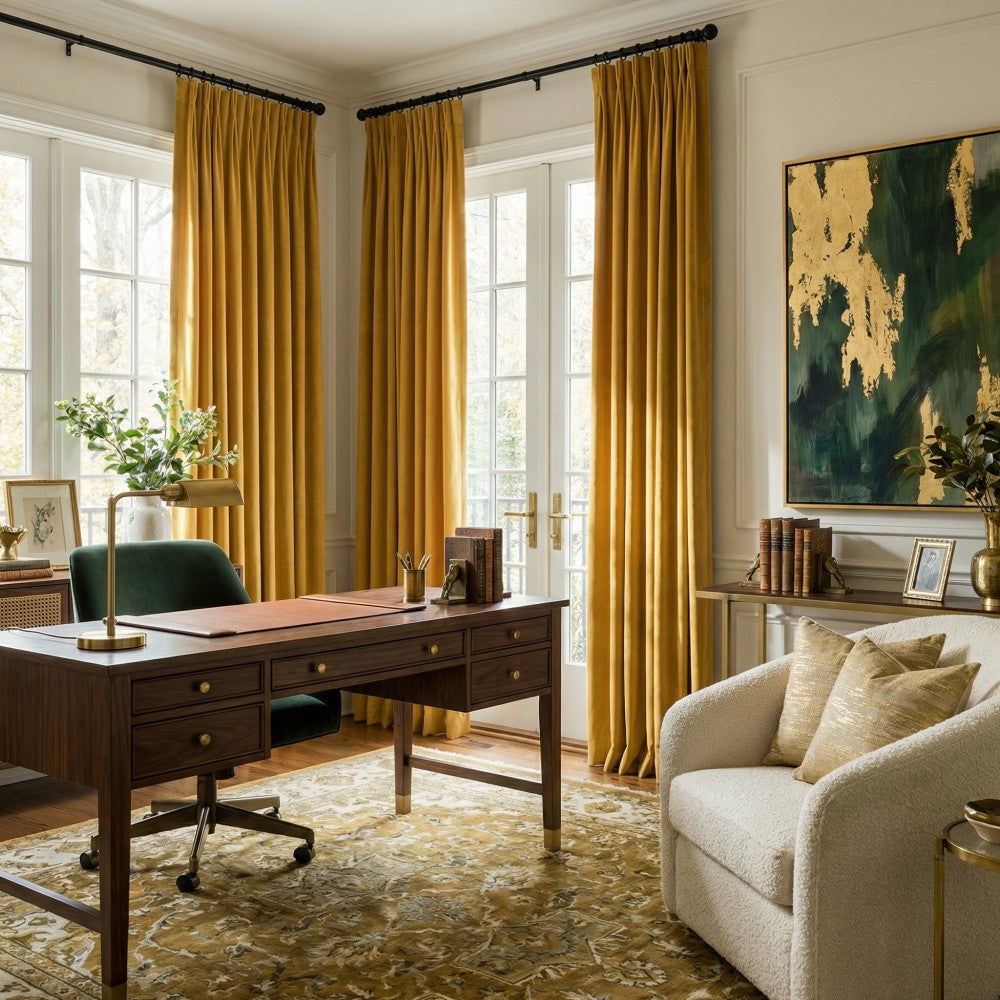 Whitney Luxury Matte Velvet Thermal Curtains